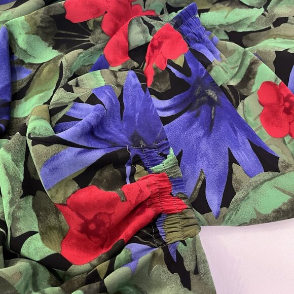 Vintage 90s Amanda Smith II Floral Boho Hawaiian Maxi Jungle Skirt Plus Size 16W - Picture 6 of 6